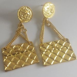 Gold Purse earrings